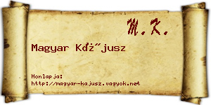 Magyar Kájusz névjegykártya